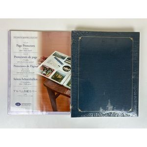 CREATIVE MEMORIES 12x15 Scrapbook Album + 12x15 Page Protectors SEALED Navy Blue